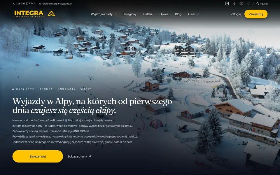 Integra — Platforma rezerwacji, zobacz 5 ekranów